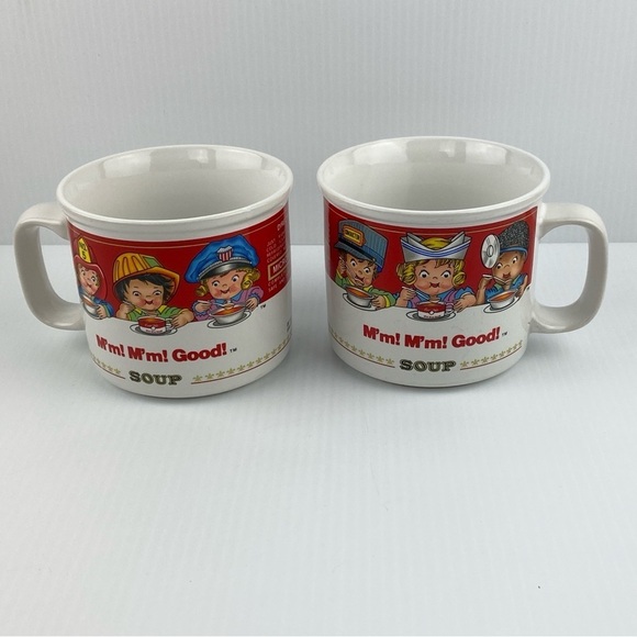 Campbells Soup Mugs 1998 Vintage Collectible Professions Mugs Set of 2 - 14 oz - Picture 1 of 8